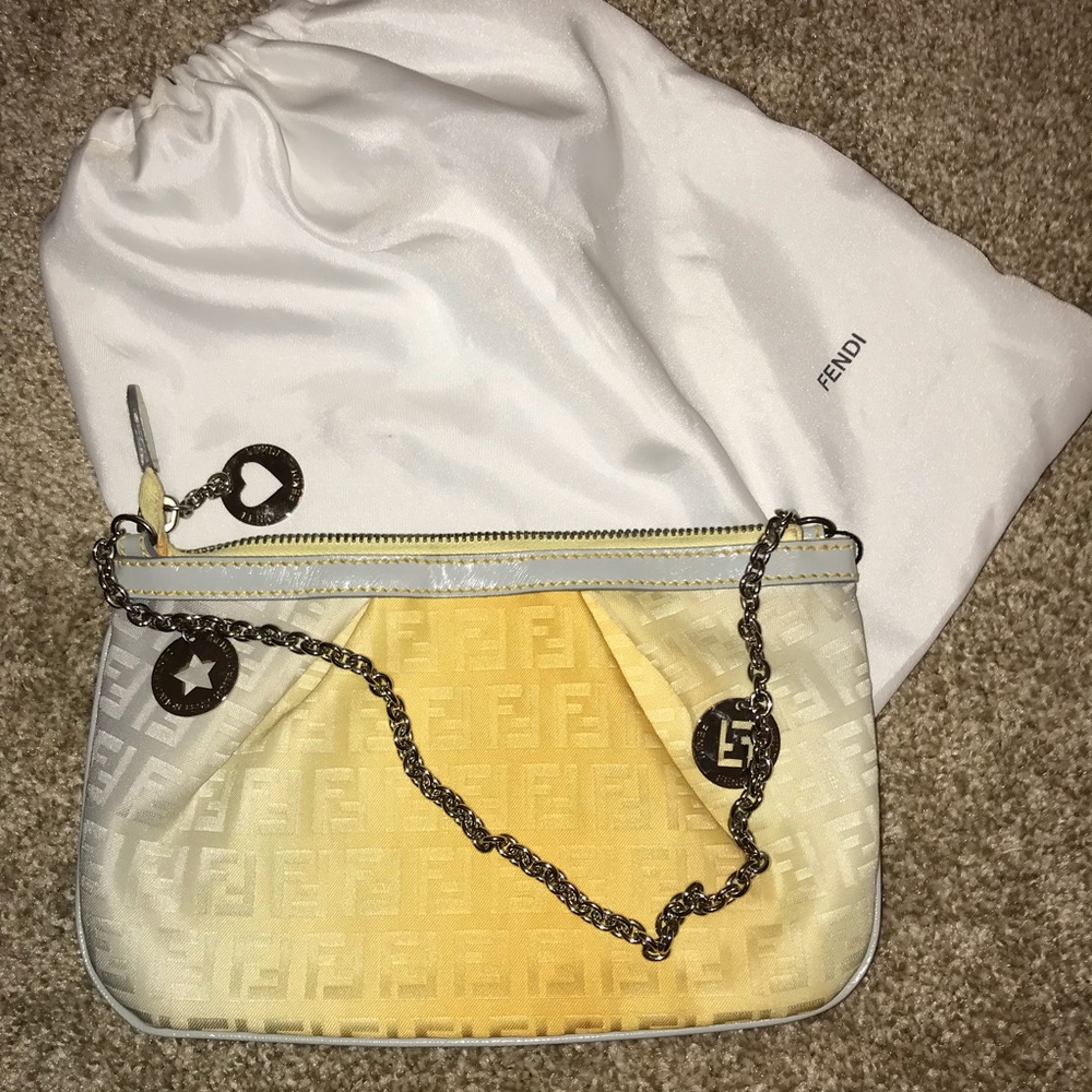 Rare Authentic Fendi pouch yellow